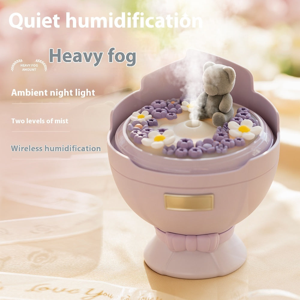 Creative Bouquet Humidifier Mute Heavy Fog Sprayer